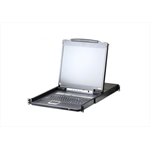 Квм переключатель ATEN 19"1-Local/Remote Share Access 16-Port PS/2-USB VGA Single Rail LCD KVM over IP switch - фото 45791