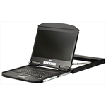 Квм консоль ATEN 1U Ultra Short Depth 18.5” Short Depth USB HDMI Single Rail LCD Console (1920 x 1080) (царапинв, погнут разъем одного из проводов.) - фото 45827