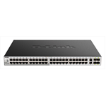 Коммутатор D-Link DGS-3130-54PS/B1A, PROJ L2+ Managed Switch with 48 10/100/1000Base-T ports and 2 10GBase-T ports and 4 10GBase-X SFP+ ports (48 PoE ports 802.3af/802.3at (30 W), PoE Budget 370W, PoE Budget wit - фото 48033