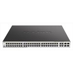 Коммутатор D-Link PROJ Smart L2 Switch 48х1000Base-T PoE, 4хCombo 1000Base-T/SFP, PoE Budget 370W, Compact CLI - фото 48062