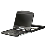 Консоль квм ATEN 18.5" Ultra Short Depth Single Rail WideScreen LCD Console (USB,VGA, 1366x768)