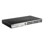 Коммутатор D-Link PROJ Managed L3 Stackable Switch 24x1000Base-X SFP, 2x10GBase-T, 4x10GBase-X SFP+, CLI, 1000Base-T Management, RJ45 Console, USB, RPS, Dying Gasp