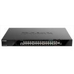 Коммутатор D-Link PROJ Managed L3 Stackable Switch 20x1000Base-T PoE, 4x2.5GBase-T PoE, 2x10GBase-T, 2x10GBase-X SFP+, PoE Budget 370W (740W with DPS-700), CLI, RJ45 Console, RPS