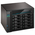 Сетевое хранилище ASUSTOR AS6510T 10-Bay NAS/Media player/Intel Atom C3538 2,1GHz(Quad-Core), 8GB SO-DIMM DDR4, noHDD(HDD,SSD),/2x10GbE+2x2,5Gbe(LAN)/2xUSB3.2,HDMI/M.2/4ip camera license ; 90IX0191-BW3S10